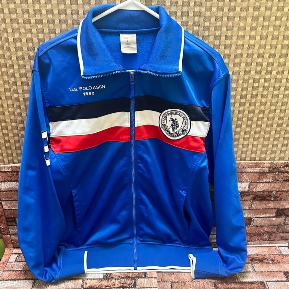 U.S. Polo Assn. Blue Track Jacket size L